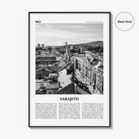 Sarajevo Print Black and White, Sarajevo Wall Art, Sarajevo Poster, Sarajevo Photo, Sarajevo Wall Decor, Bosnia and Herzegovina, Europe
