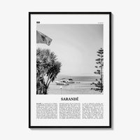 Sarande Print Black and White, Sarandë Wall Art, Sarandë Poster, Sarandë Photo, Sarandë Wall Décor, Saranda, Albania, Travel Poster Print
