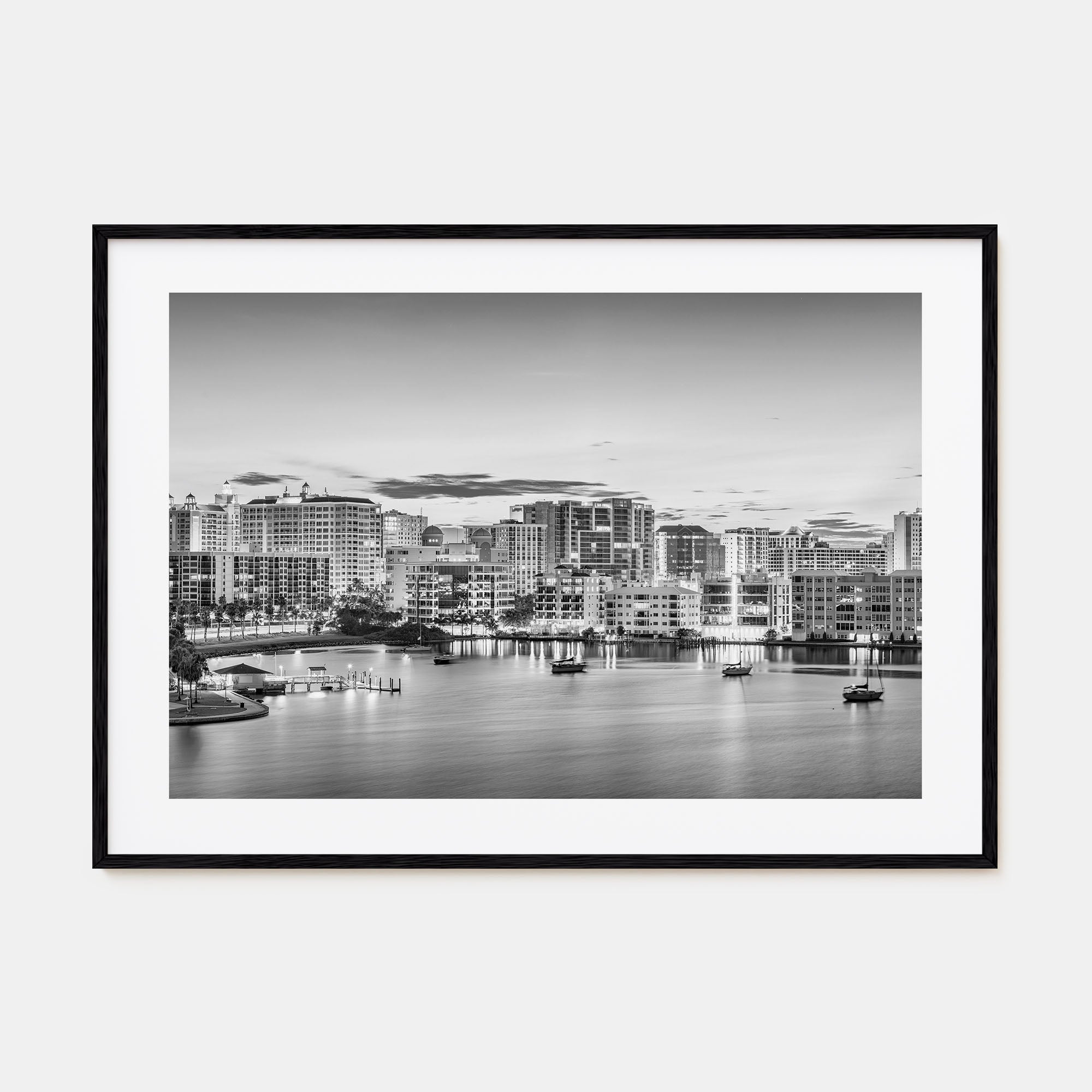 Sarasota Landscape B&W Poster