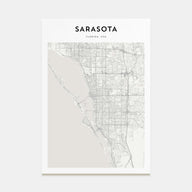 Sarasota Map Portrait Poster