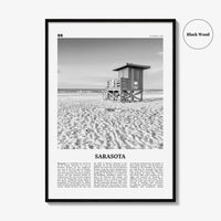 Sarasota Print Black and White No 1, Sarasota Wall Art, Sarasota Poster, Sarasota Photo, Florida, USA, United States, North America