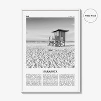 Sarasota Print Black and White No 1, Sarasota Wall Art, Sarasota Poster, Sarasota Photo, Florida, USA, United States, North America