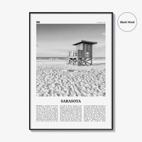 Sarasota Print Black and White No 1, Sarasota Wall Art, Sarasota Poster, Sarasota Photo, Florida, USA, United States, North America