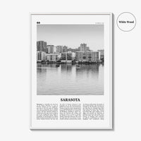 Sarasota Print Black and White No 2, Sarasota Wall Art, Sarasota Poster, Sarasota Photo, Florida, USA, United States, North America