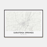Saratoga Springs Map Landscape Poster