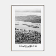 Saratoga Springs Portrait B&W Poster