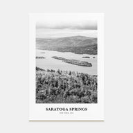 Saratoga Springs Portrait B&W Poster