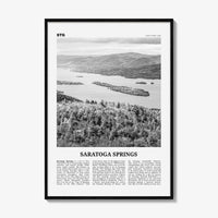 Saratoga Springs Print Black and White, Saratoga Springs Wall Art, Saratoga Springs Poster, Saratoga Springs Photo, New York, USA