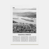 Saratoga Springs Travel B&W Poster