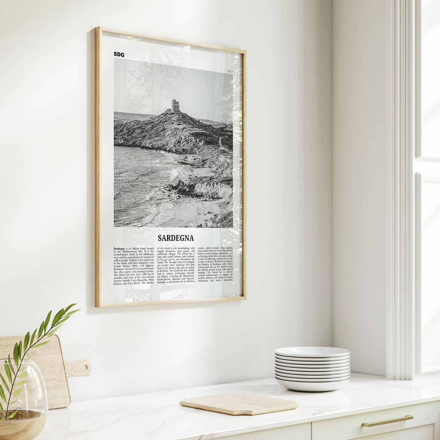 Sardegna Print Black and White, Sardegna Wall Art, Sardegna Poster, Sardegna Photo, Sardegna Wall Décor, Sardegna Map, Italy