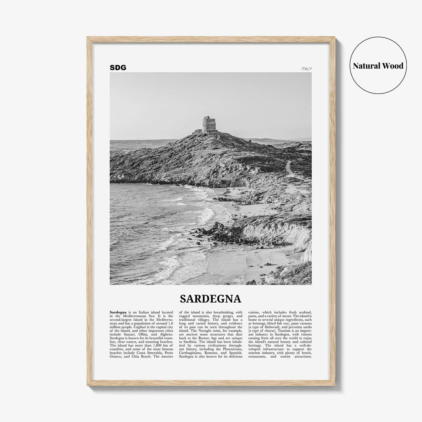Sardegna Print Black and White, Sardegna Wall Art, Sardegna Poster, Sardegna Photo, Sardegna Wall Décor, Sardegna Map, Italy