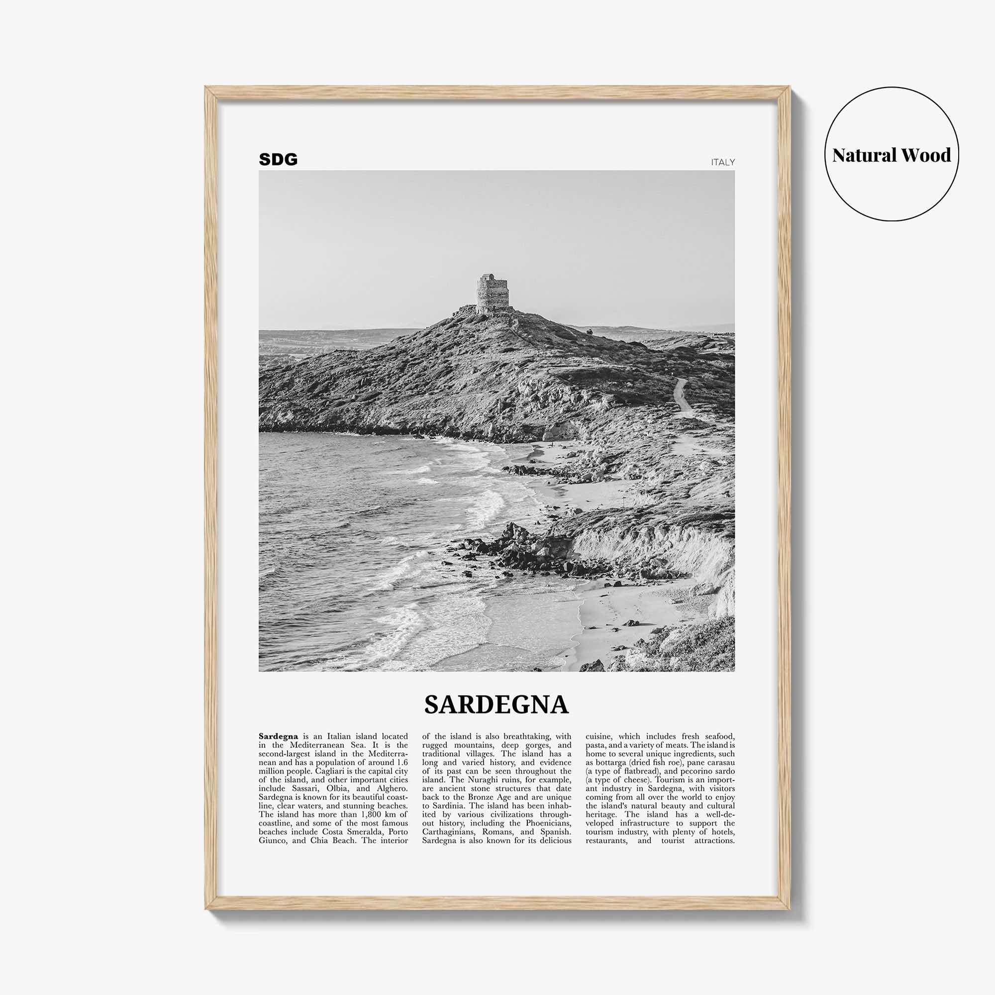 Sardegna Print Black and White, Sardegna Wall Art, Sardegna Poster, Sardegna Photo, Sardegna Wall Décor, Sardegna Map, Italy