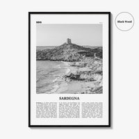 Sardegna Print Black and White, Sardegna Wall Art, Sardegna Poster, Sardegna Photo, Sardegna Wall Décor, Sardegna Map, Italy