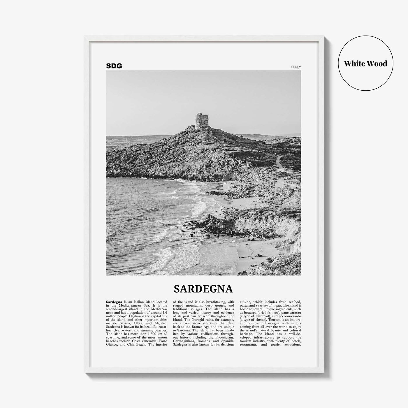 Sardegna Print Black and White, Sardegna Wall Art, Sardegna Poster, Sardegna Photo, Sardegna Wall Décor, Sardegna Map, Italy