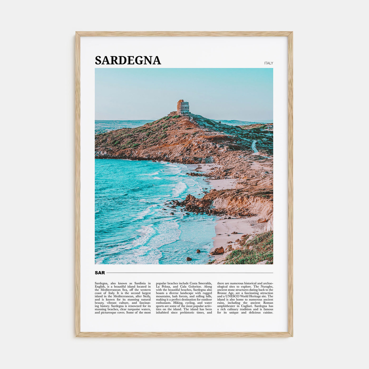 Sardegna Travel Color Poster