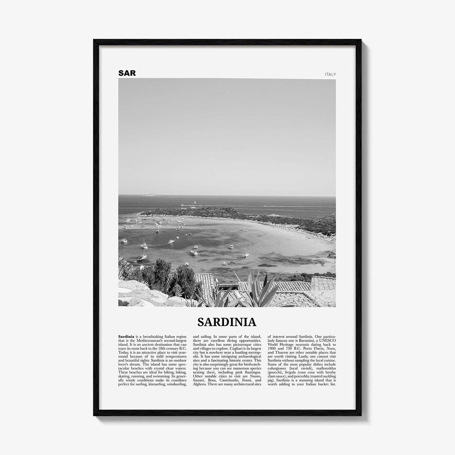 Sardinia Print Black and White, Sardinia Wall Art, Sardinia Poster, Sardinia Photo, Sardinia Wall Décor, Italy, Italia, Cagliari
