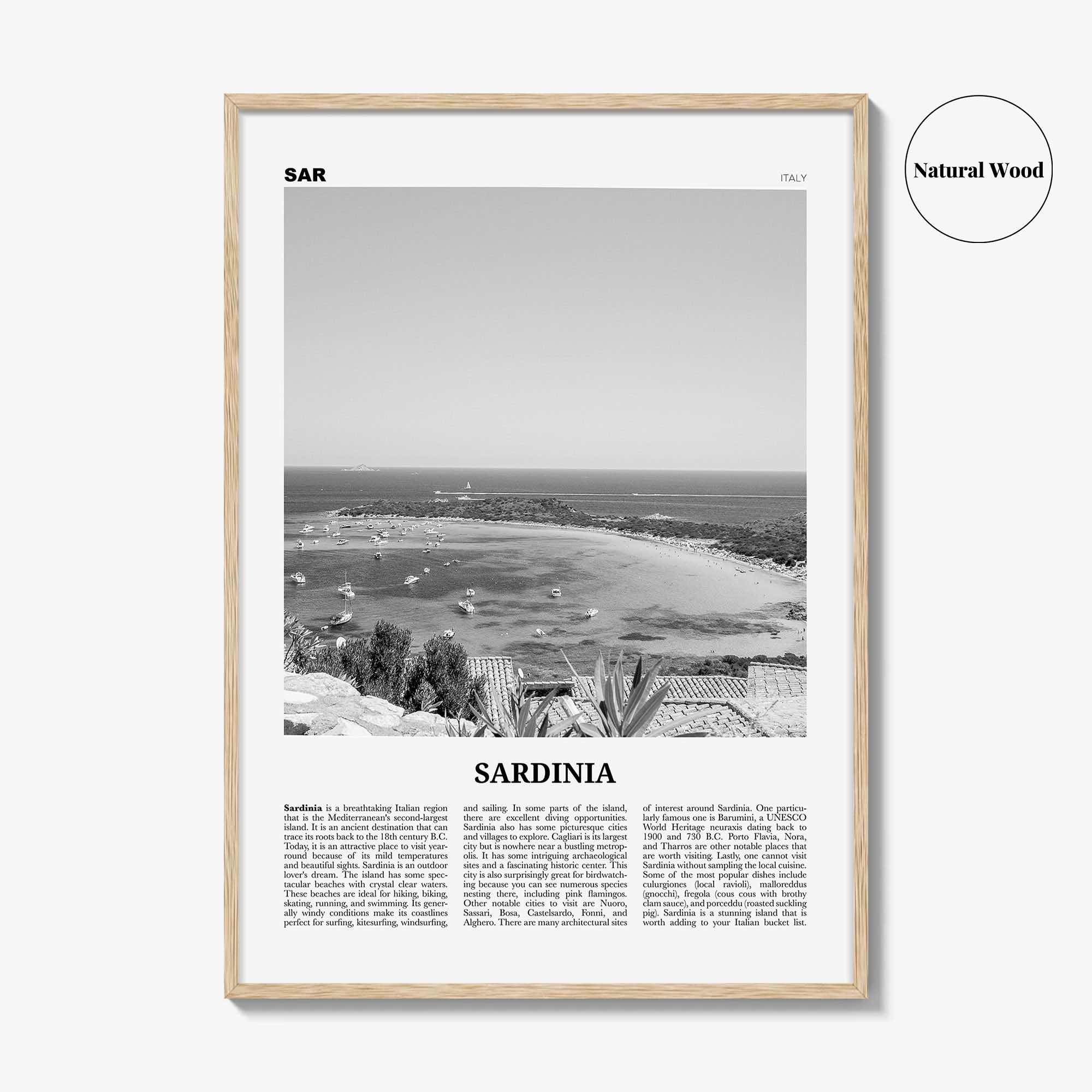 Sardinia Print Black and White, Sardinia Wall Art, Sardinia Poster, Sardinia Photo, Sardinia Wall Décor, Italy, Italia, Cagliari