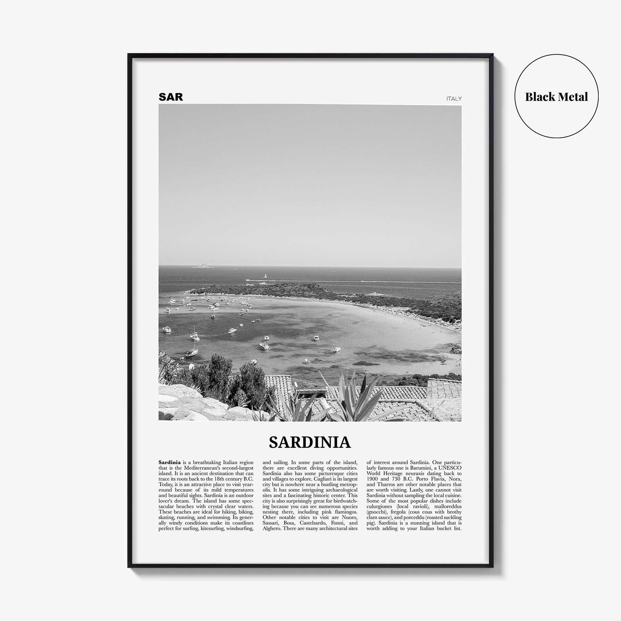 Sardinia Print Black and White, Sardinia Wall Art, Sardinia Poster, Sardinia Photo, Sardinia Wall Décor, Italy, Italia, Cagliari