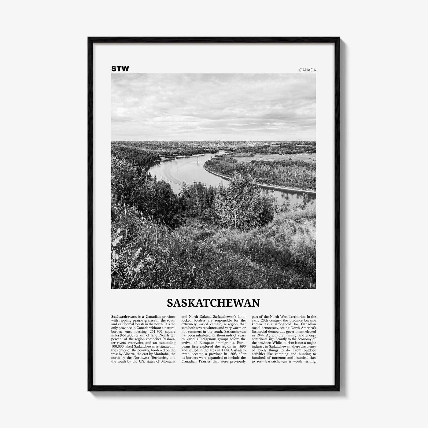Saskatchewan Print Black and White, Saskatchewan Wall Art, Saskatchewan Poster, Saskatchewan Photo, Saskatchewan Decor, Regina, Saskatoon