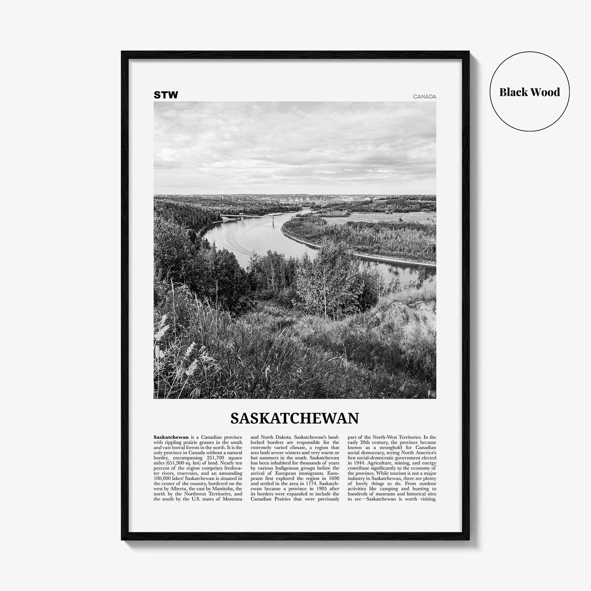 Saskatchewan Print Black and White, Saskatchewan Wall Art, Saskatchewan Poster, Saskatchewan Photo, Saskatchewan Decor, Regina, Saskatoon
