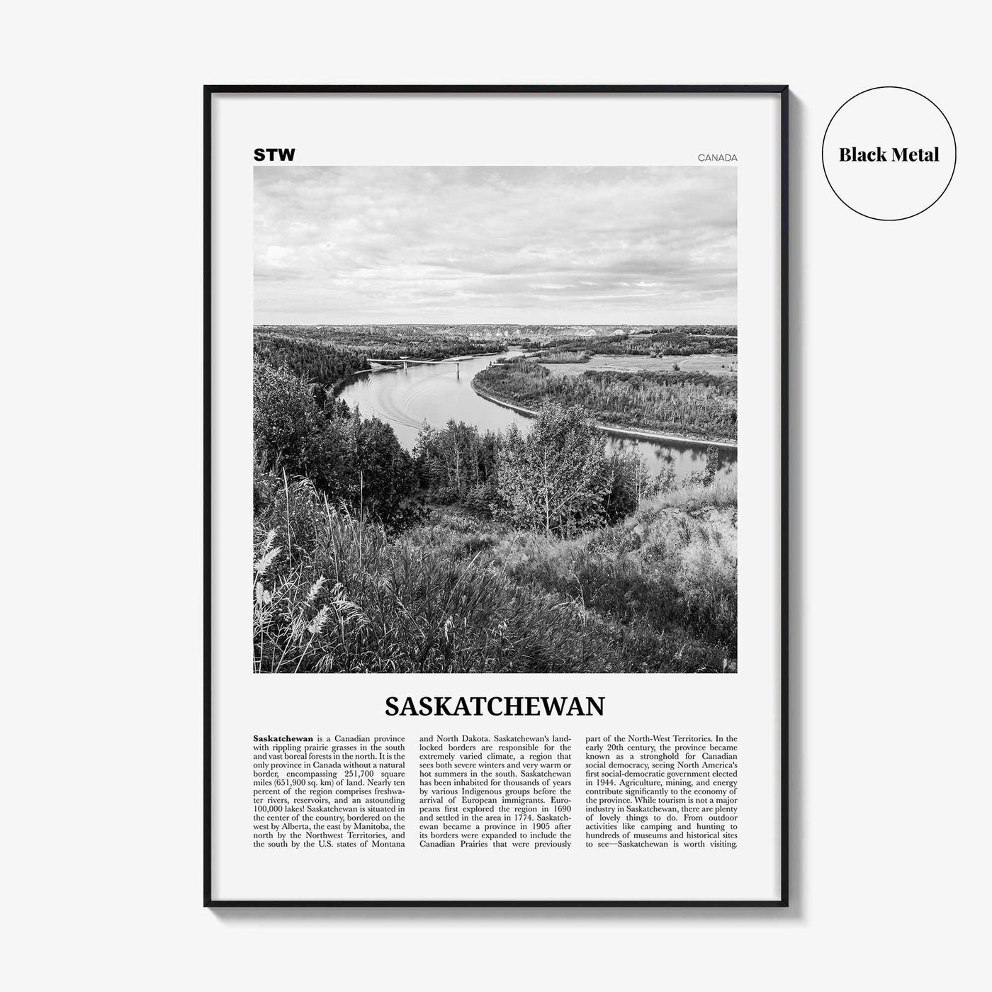 Saskatchewan Print Black and White, Saskatchewan Wall Art, Saskatchewan Poster, Saskatchewan Photo, Saskatchewan Decor, Regina, Saskatoon