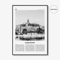 Saskatoon Print Black and White, Saskatoon Wall Art, Saskatoon Poster, Saskatoon Photo, Saskatoon Wall Décor, Saskatchewan, Corman Park