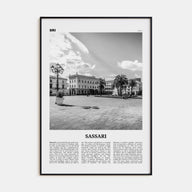 Sassari Travel B&W Poster