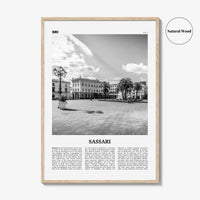 Sassari Print Black and White, Sassari Wall Art, Sassari Poster, Sassari Photo, Sassari Wall Décor, Sassari Map, Italy