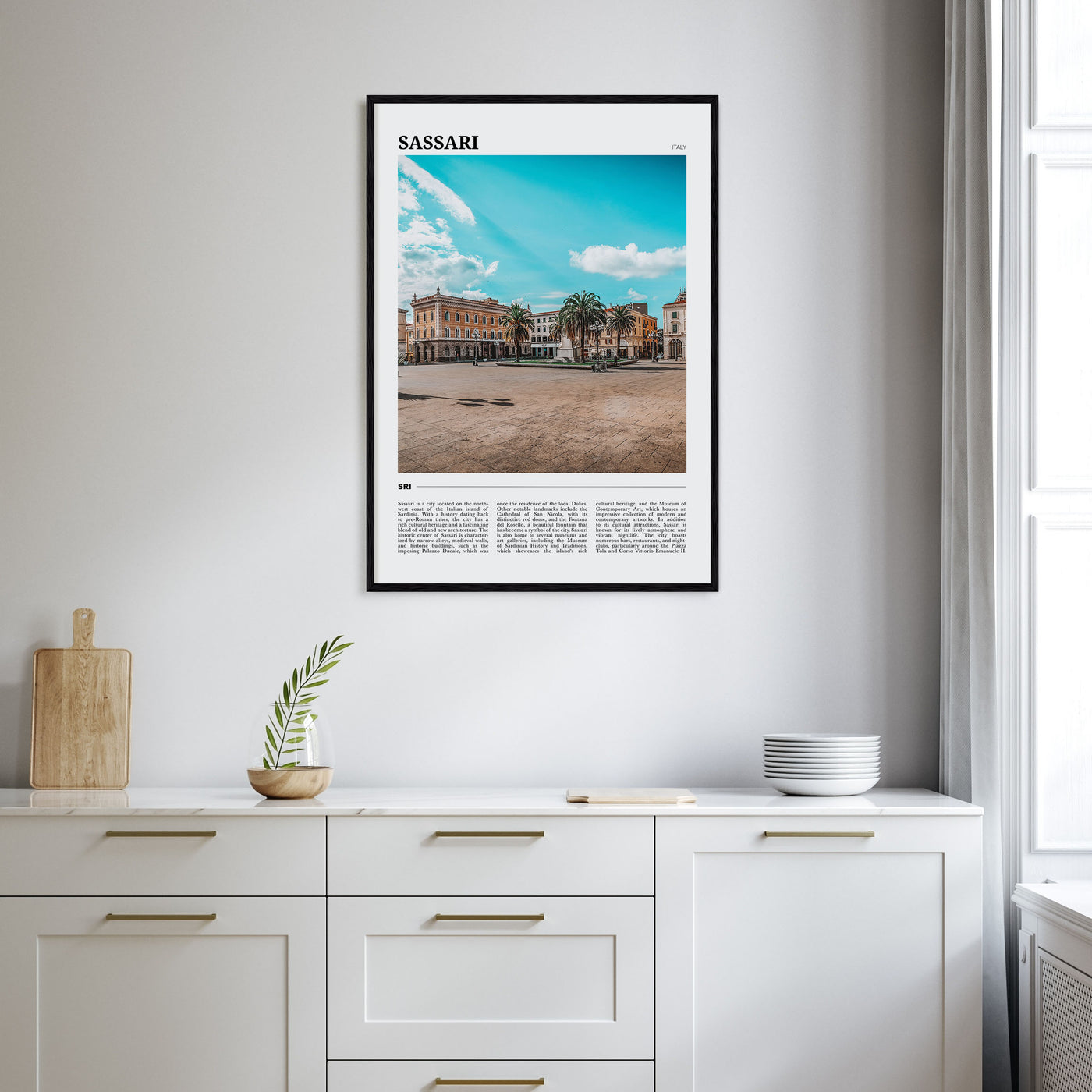 Sassari Travel Color Poster