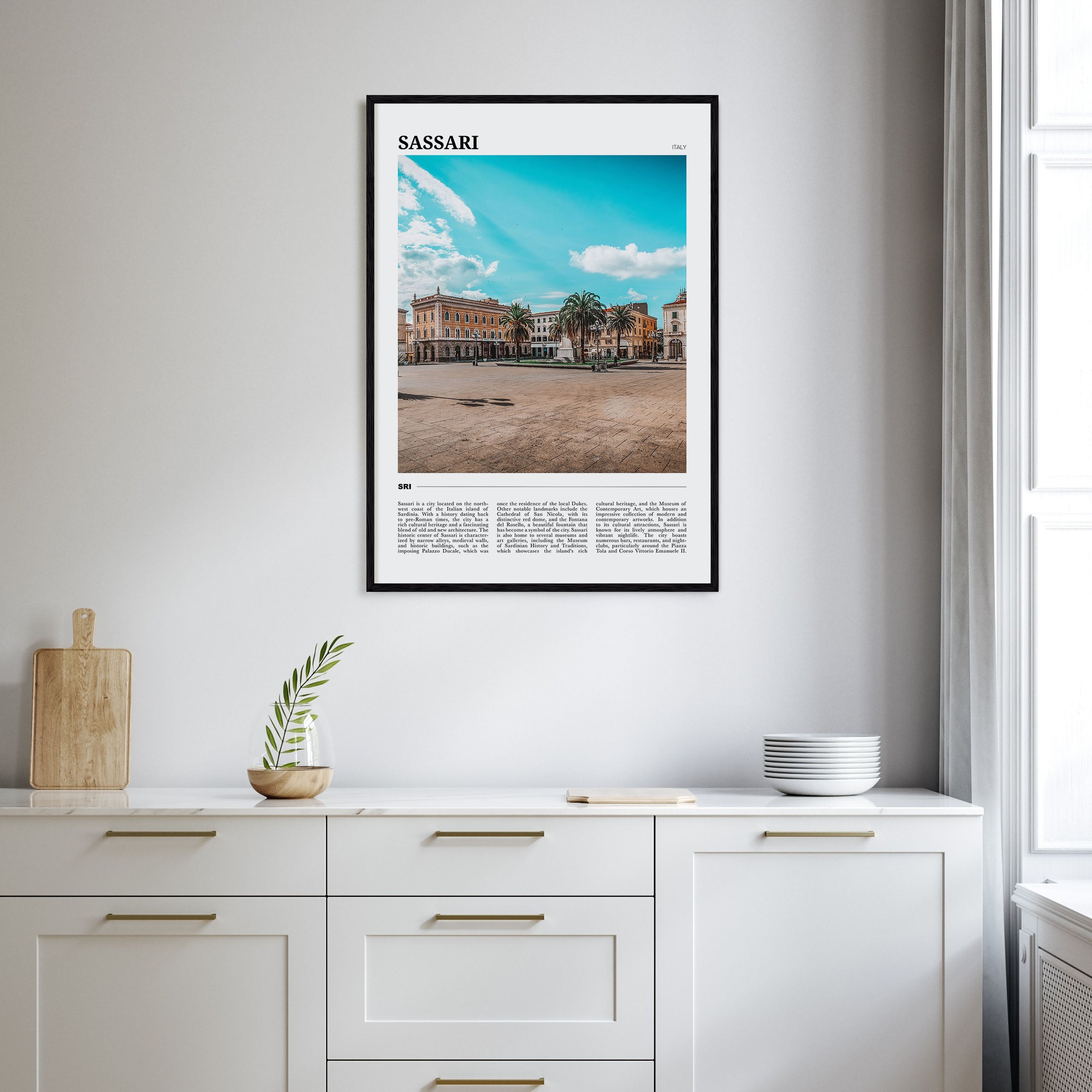 Sassari Travel Color Poster