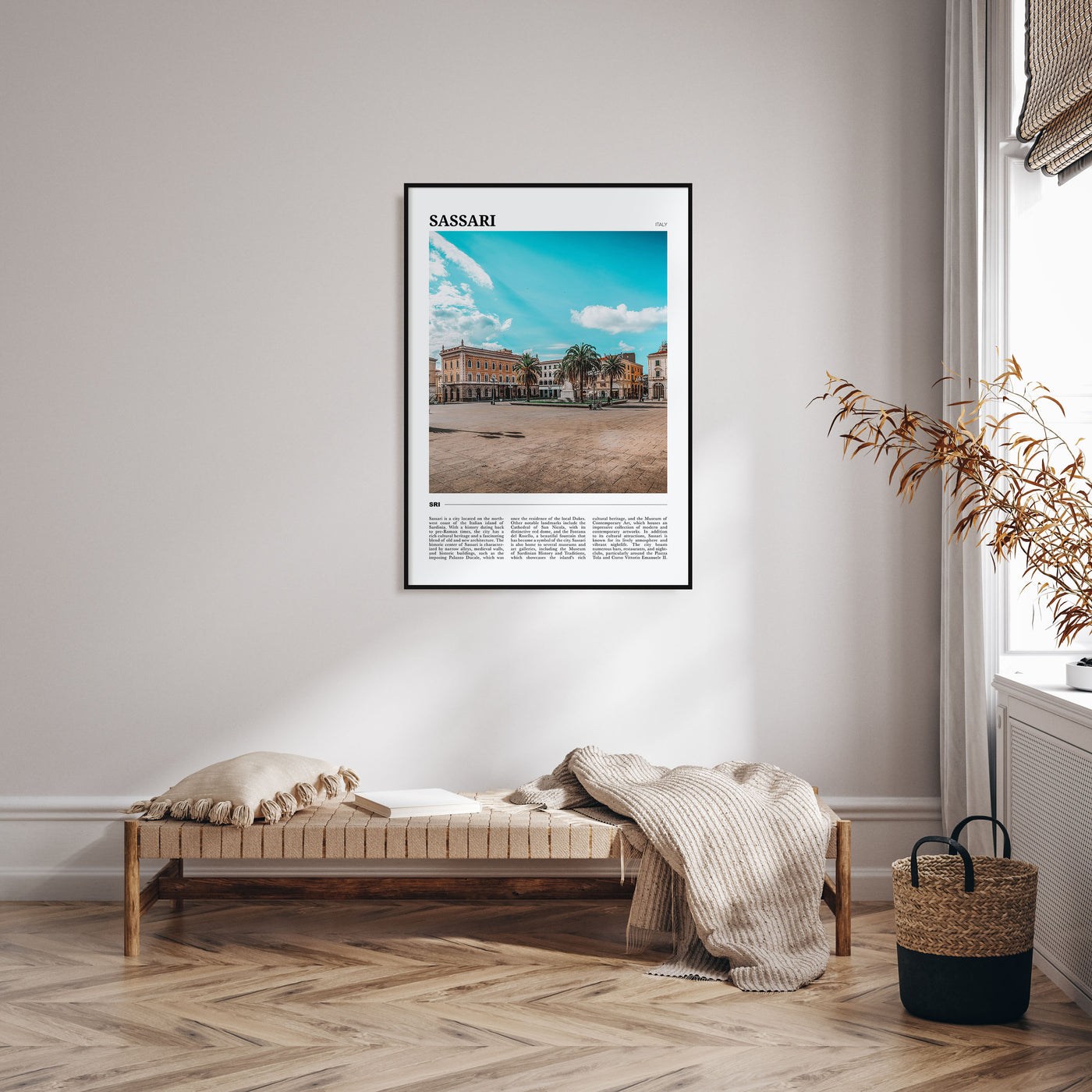 Sassari Travel Color Poster