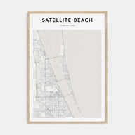 Satellite Beach Map Portrait Poster