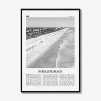Satellite Beach Print Black and White, Satellite Beach Wall Art, Satellite Beach Poster, Satellite Beach Photo, Satellite Beach Wall Décor