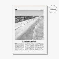 Satellite Beach Print Black and White, Satellite Beach Wall Art, Satellite Beach Poster, Satellite Beach Photo, Satellite Beach Wall Décor