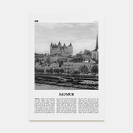 Saumur Travel B&W Poster
