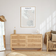 Sausalito Map Portrait Poster