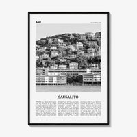 Sausalito Print Black and White, Sausalito Wall Art, Sausalito Poster, Sausalito Photo, Sausalito Wall Décor, California, USA, United States