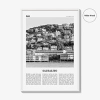 Sausalito Print Black and White, Sausalito Wall Art, Sausalito Poster, Sausalito Photo, Sausalito Wall Décor, California, USA, United States
