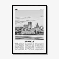 Savannah Print Black and White No 1, Savannah Wall Art, Savannah Poster, Savannah Photo, Georgia, USA, United States, North America
