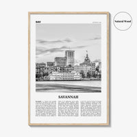 Savannah Print Black and White No 1, Savannah Wall Art, Savannah Poster, Savannah Photo, Georgia, USA, United States, North America