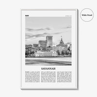Savannah Print Black and White No 1, Savannah Wall Art, Savannah Poster, Savannah Photo, Georgia, USA, United States, North America
