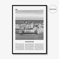 Savannah Print Black and White No 2, Savannah Wall Art, Savannah Poster, Savannah Photo, Georgia, USA, United States, North America
