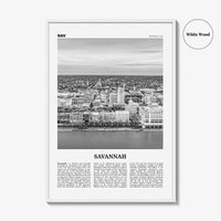 Savannah Print Black and White No 2, Savannah Wall Art, Savannah Poster, Savannah Photo, Georgia, USA, United States, North America