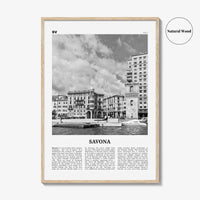Savona Print Black and White, Savona Wall Art, Savona Poster, Savona Photo, Savona Wall Décor, Savona Map, Italy