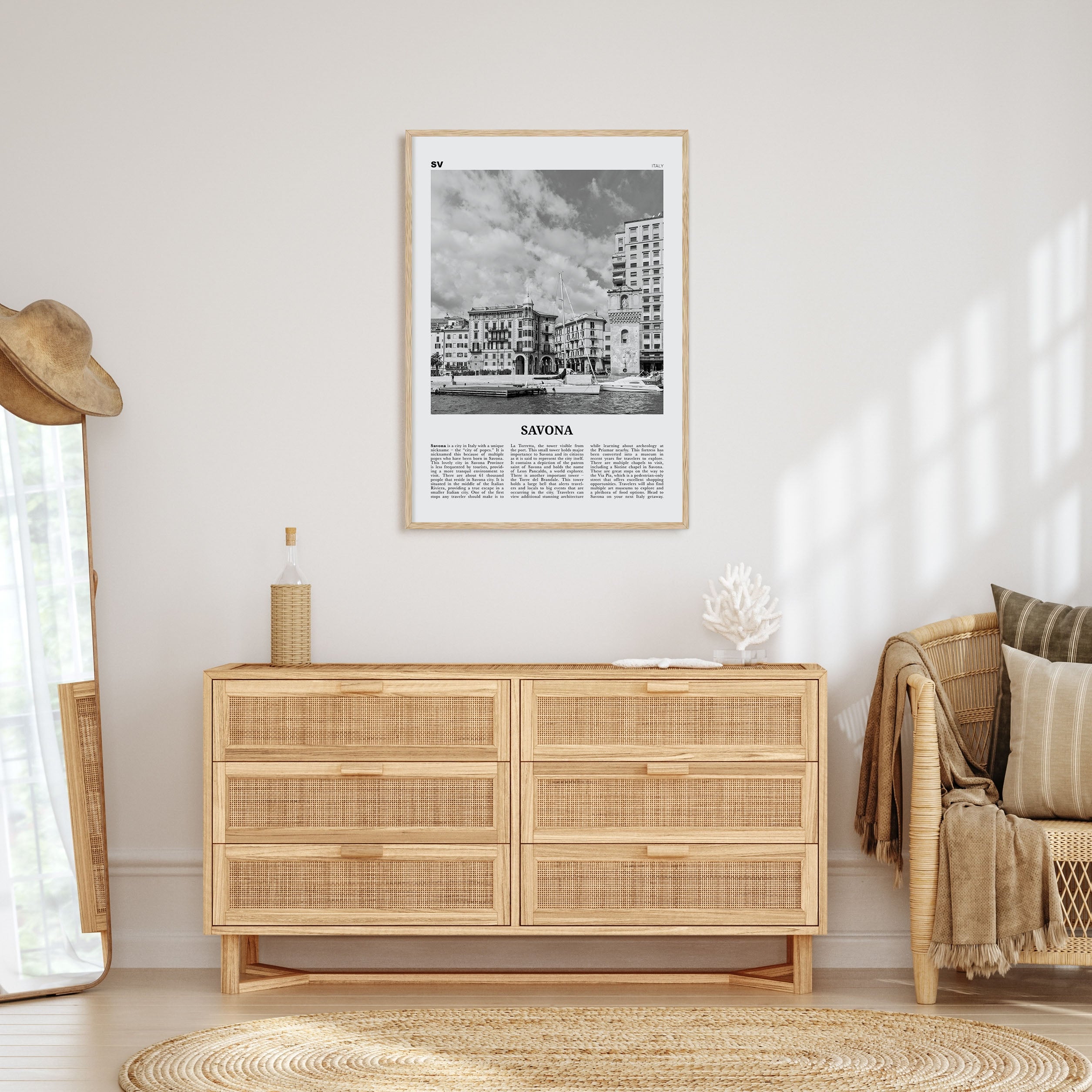 Savona Travel B&W Poster