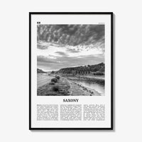 Saxony Print Black and White, Saxony Wall Art, Saxony Poster, Saxony Photo, Saxony Wall Décor, Saxony Map, Germany