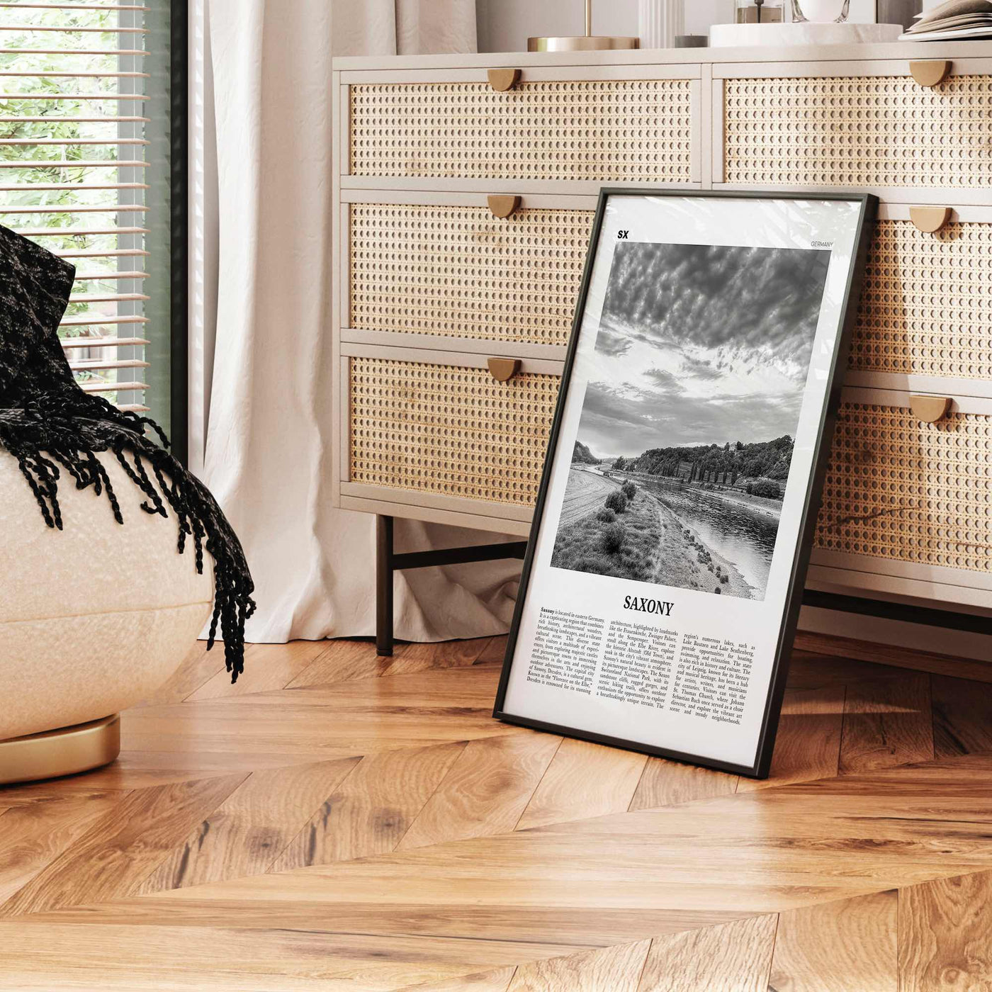 Saxony Print Black and White, Saxony Wall Art, Saxony Poster, Saxony Photo, Saxony Wall Décor, Saxony Map, Germany