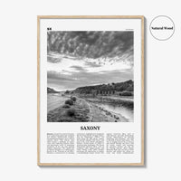 Saxony Print Black and White, Saxony Wall Art, Saxony Poster, Saxony Photo, Saxony Wall Décor, Saxony Map, Germany