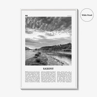 Saxony Print Black and White, Saxony Wall Art, Saxony Poster, Saxony Photo, Saxony Wall Décor, Saxony Map, Germany