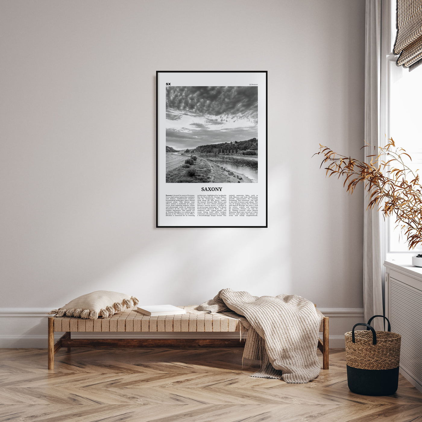 Saxony Travel B&W Poster